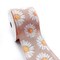 Designer’s Shop Daisy Floral Wired Ribbon- Natural Linen-Look Fabric with White / Yellow Daisies, Spring & Summer Décor , 2.5” x 10 yards WR 63-5230